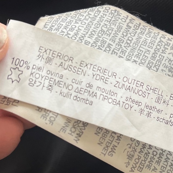 Zara Sheep Leather Moto Jacket Size M - Picture 5 of 10